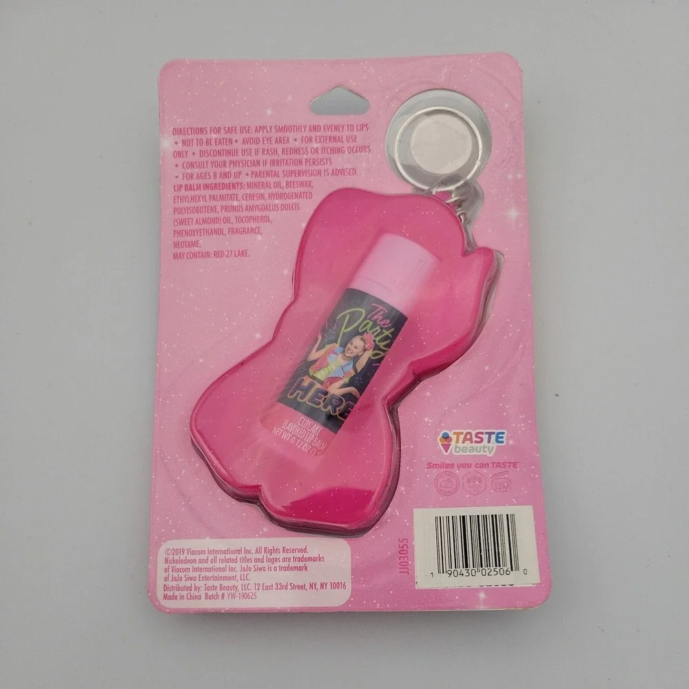 Jojo Siwa Travel Keychain‎ Lip Balm Holder Cupcake Flavored